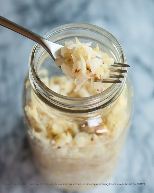 http://www.thekitchn.com/how-to-make-easy-homemade-sauerkraut-in-a-mason-jar-cooking-lessons-from-the-kitchn-193124